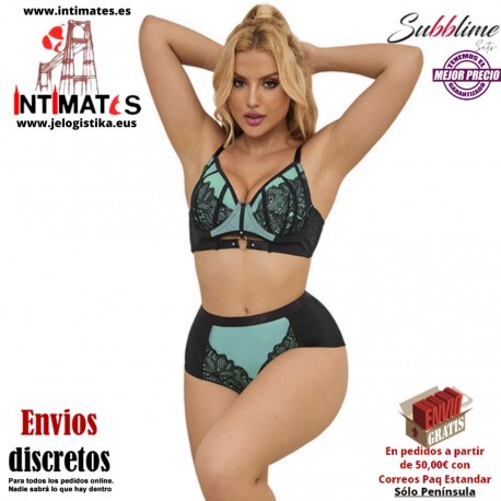 No. 95557 · Conjunto de encaje y malla con Sujetador Push-up · Subblime