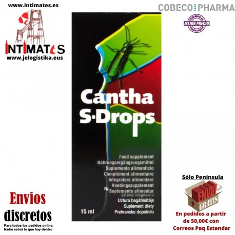 Cantha S-Drops 15ml  · Provocan un mayor deseo · Cobeco