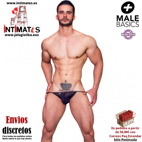 T-Thong · Tanga transparente para hombre con espalda en T · Malebasics