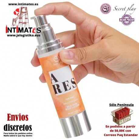 Ares 50 ml · Loción corporal masculina piel de seda · Secret Play