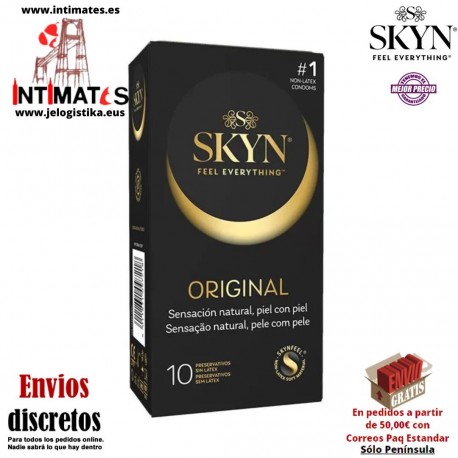 Original 10u. · Diseñados para maximizar el placer y la comodidad · Skyn