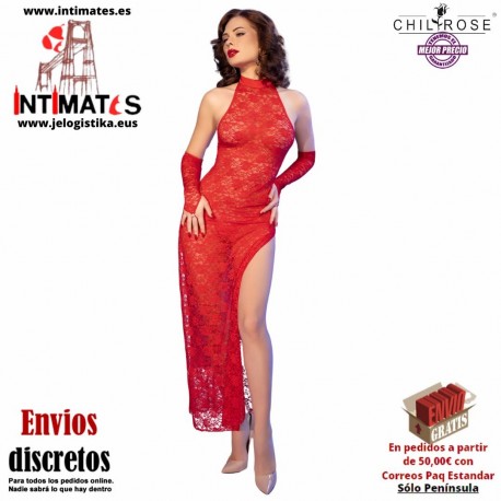 CR-4853 · Vestido de encaje con guantes · Chilirose