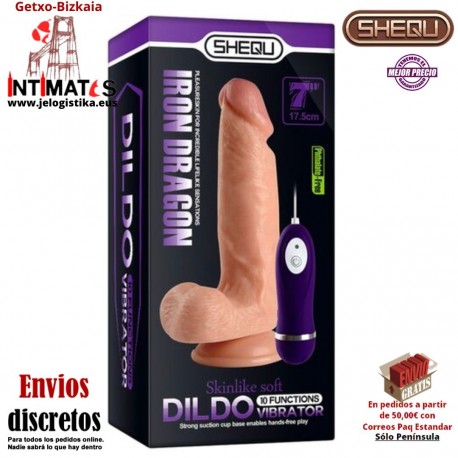Iron 175mm · Vibrador realista con control remoto · Shequ