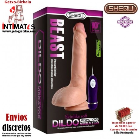 Beast 245mm · Vibrador realista con control remoto · Shequ