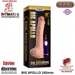 Big Apolo 245mm · Vibrador realista con control remoto · Shequ