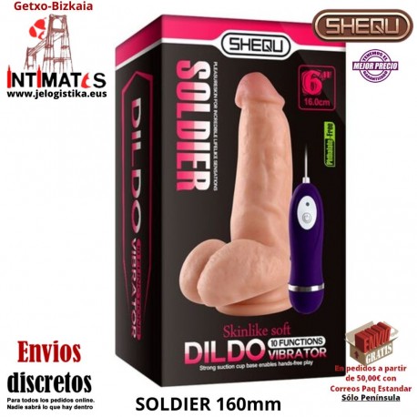 Soldier 160mm · Vibrador realista con control remoto · Shequ