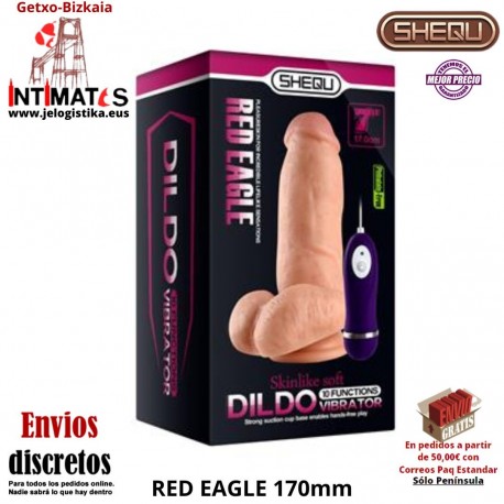 Red Eagle 170mm · Vibrador realista con control remoto · Shequ