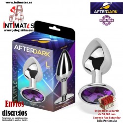 Purple - L · Plug anal de aluminio con joya en su base · AfterDark