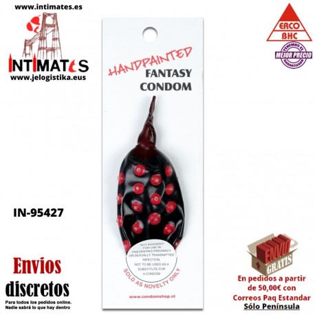 Faquir Negro XL · Condón pintado a mano · Erco