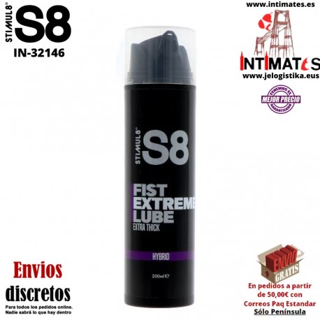 Fist Extreme Lube 200ml · Combina agua y silicona para una sensación sedosa · Stimul8