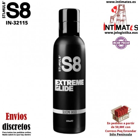 Extreme Glide 250ml · Lubricante para penetración sin dolor · Stimul8