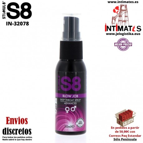 Blow Jow Deep Throat Spray 30ml · Mamadas más profundas · Stimul8