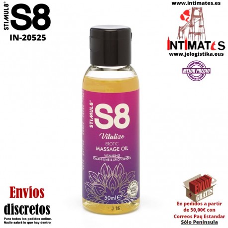Vitalize 50ml · Aceite de masaje · Stimul8