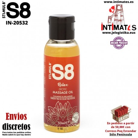 Relax 50ml · Aceite de masaje erótico · Stimul8