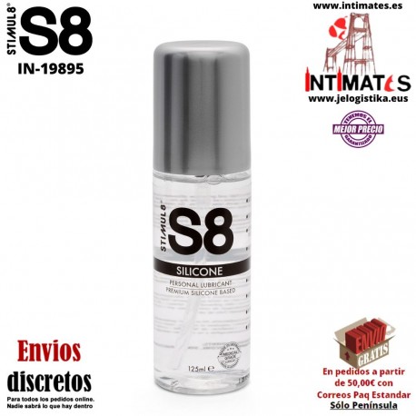 S8 125ml · Lubricante de silicona premium · Stimul8
