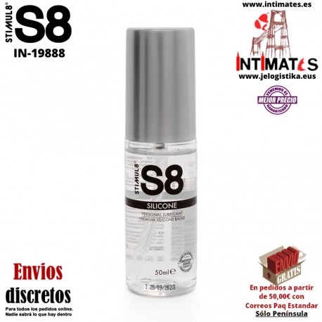 S8 50ml · Lubricante de silicona premium · Stimul8