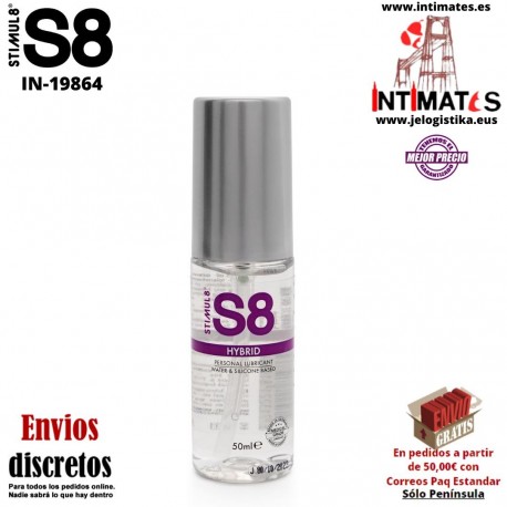 S8 50ml · Lubricante híbrido premium · Stimul8