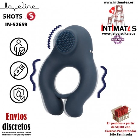 Indigo · Anillo vibrador para el pene con estimulación del clítoris · Loveline