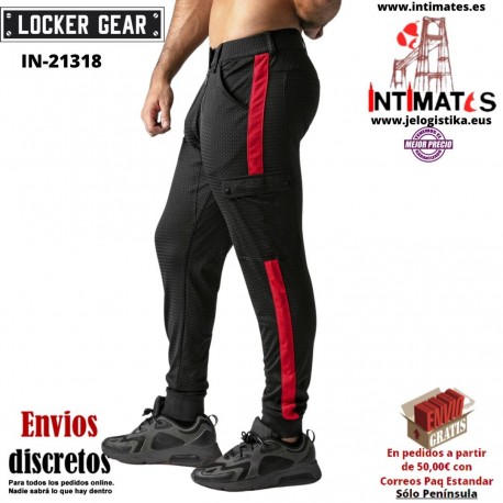 Look at Jogger · Jogger de rejilla deportiva transpirable · Locker Gear rojo