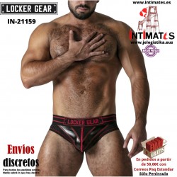 Masive Rude Brief · Slip con tiras traseras · Locker Gear rojo