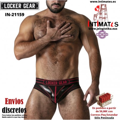 Masive Rude Brief · Slip con tiras traseras · Locker Gear rojo