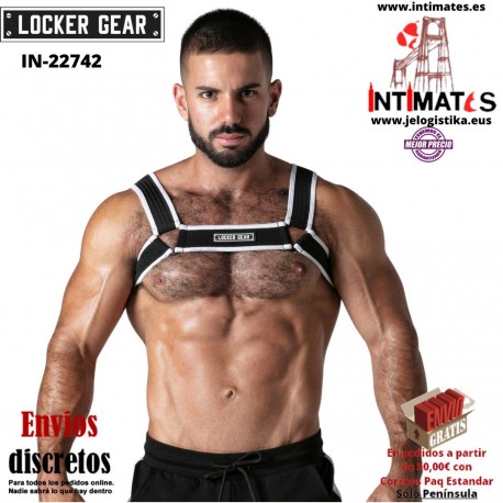 Look at harness · Arnés de malla elástica reforzada · Locker Gear