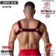 Look at harness · Arnés de malla elástica reforzada · Locker Gear rojo