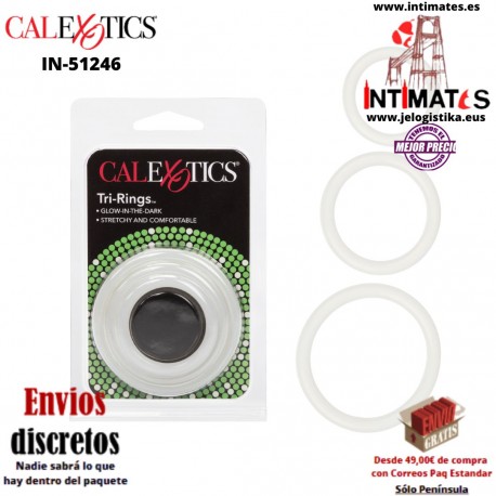 Tri-Rings™ · Conjunto de anillos que brillan en la oscuridad · Calexotics