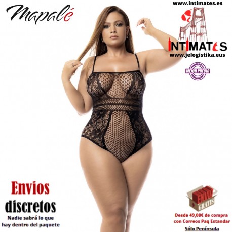 No. 1103X · Body negro de rejilla floral · Mapalé