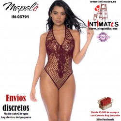 No. 1115 · Body de rejilla floral color cereza · Mapalé