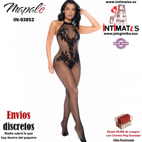 No. 1116 · Bodystocking floral con cuello halter y entrepierna abierta · Mapalé