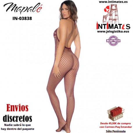 No. 1116 · Bodystocking floral con cuello halter y entrepierna abierta · Mapalé