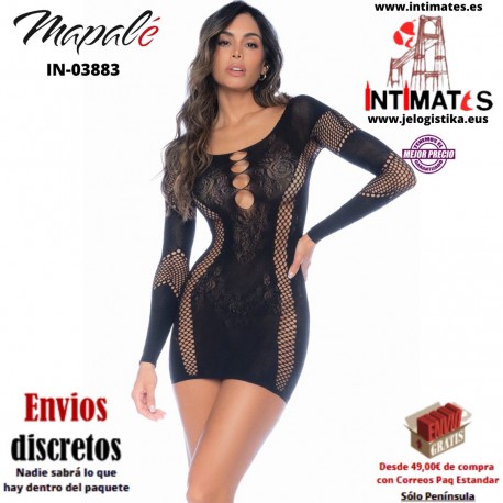 No. 1117 · Vestido de red floral de manga larga · Mapalé