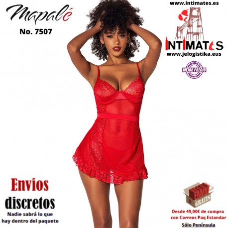 No. 7507 · Babydoll de encaje y malla con aros · Mapalé
