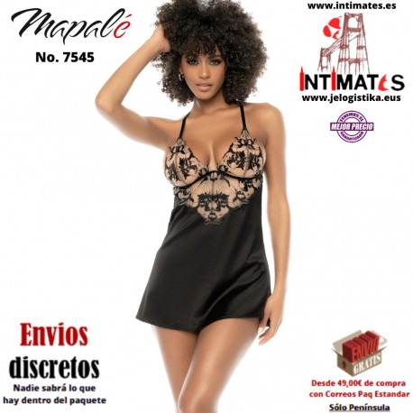No. 7545 · Babydoll de satén encaje bordado · Mapalé