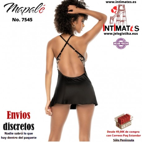 No. 7545 · Babydoll de satén encaje bordado · Mapalé