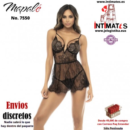 No. 7550 · Babydoll de encaje con aros · Mapalé