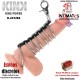 Anillos de metal para el pene conectados por correa y cadena y metal · Kink