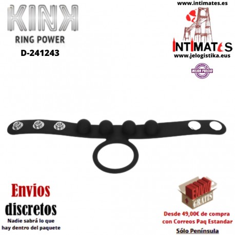 Anillo de cuero para el pene con cierre a presión · Kink