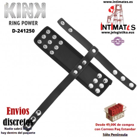 Anillo jaula para el pene con correa divisoria · Kink
