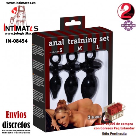 Anal Training Set · Conjunto con 3 plugs anales de tallas diferentes · You2toys