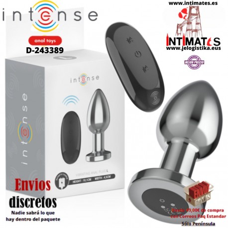 Plug anal vibrador talla L con control remoto · Intense