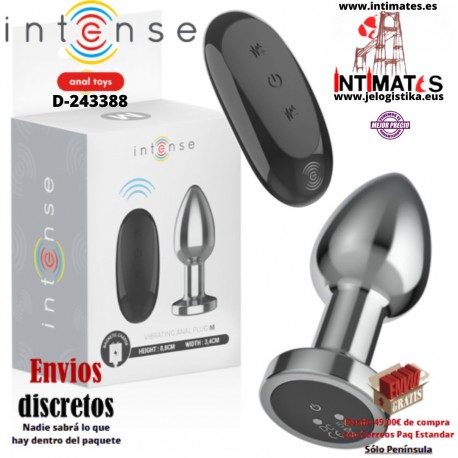 Plug anal vibrador talla M con control remoto · Intense