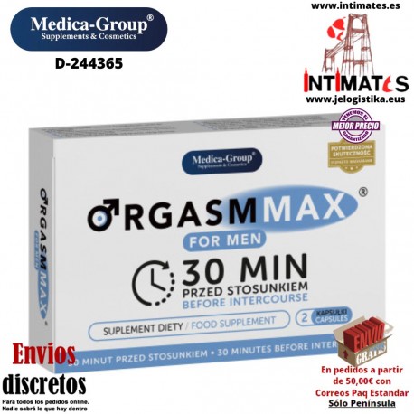 Orgasm Max · Cápsulas para hombres 2uds · Medica-Group