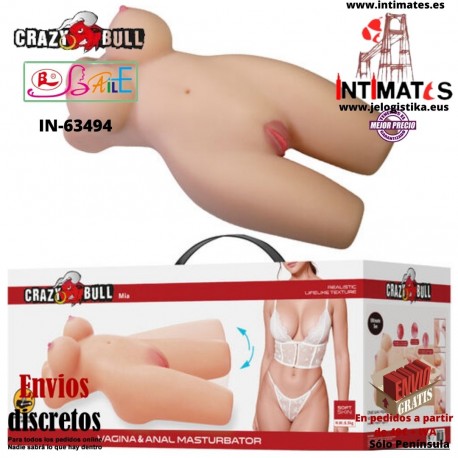 Mia · Masturbador femenino torso realístico · Crazy Bull