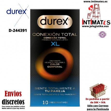 Conexión Total XL · Preservativos ultra finos con forma clásica - 10u · Durex
