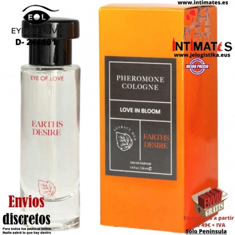 Earth's Desire 30ml · Perfume con feromonas para atraerlas ♂ · Eye of Love