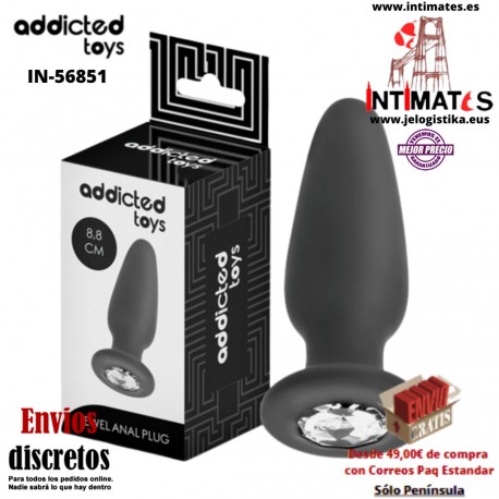 Plug anal  con joya - 88mm · Addicted toys