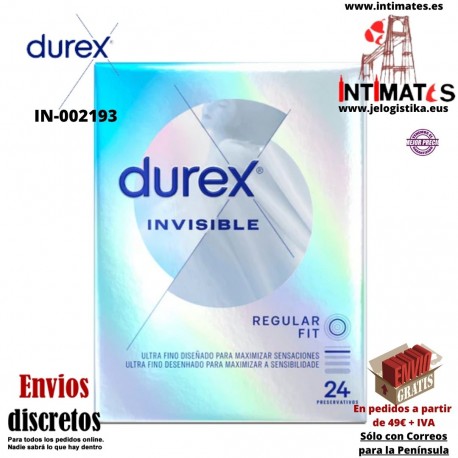 Invisible · Preservativos para maximizar las sensaciones - 24u · Durex