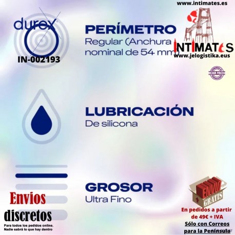 Invisible · Preservativos para maximizar las sensaciones - 24u · Durex